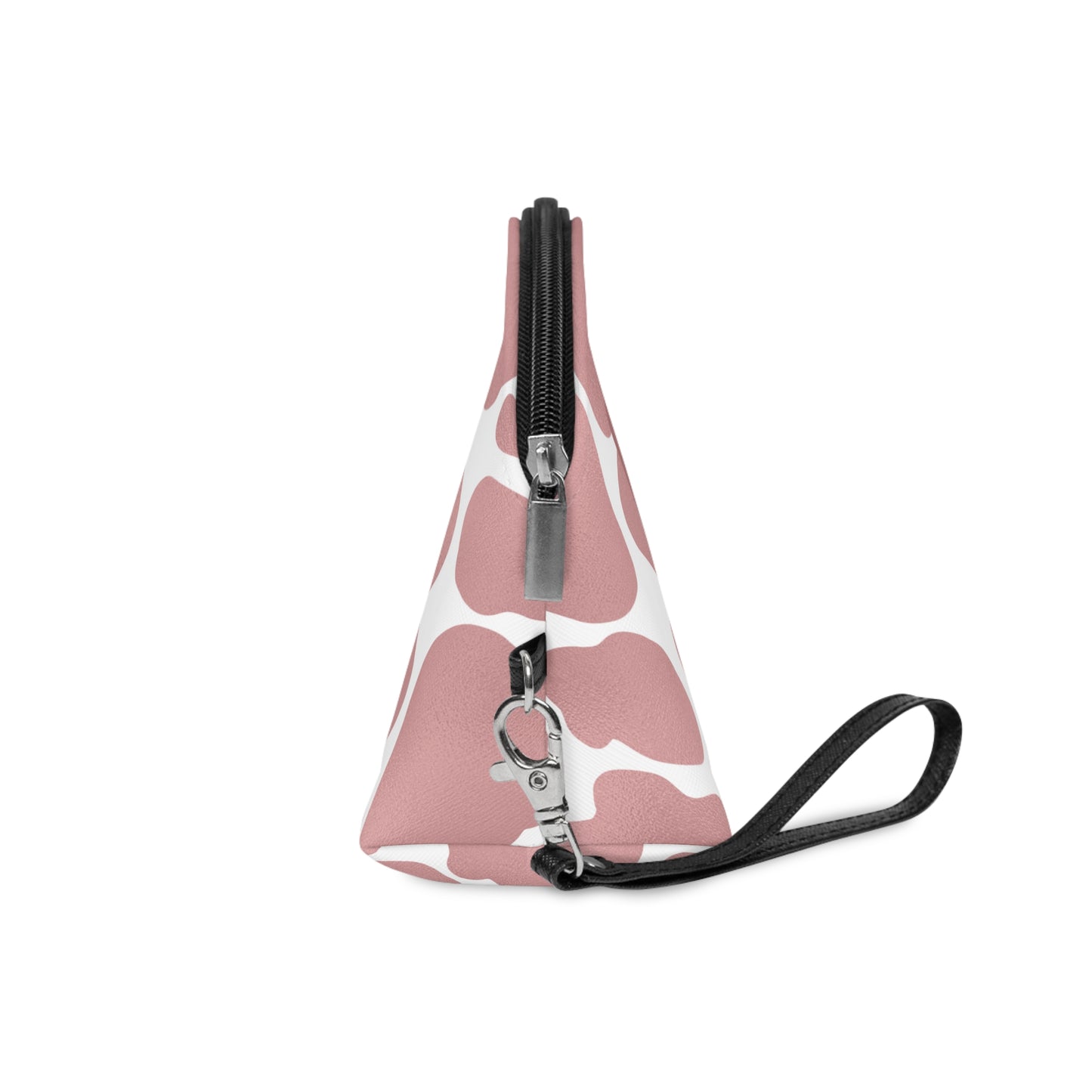 "Tallow Today, No Wrinkles Tomorrow” – Pink Cow Print Cosmetic Bag, Travel Bag, Makeup Bag, Skincare Bag