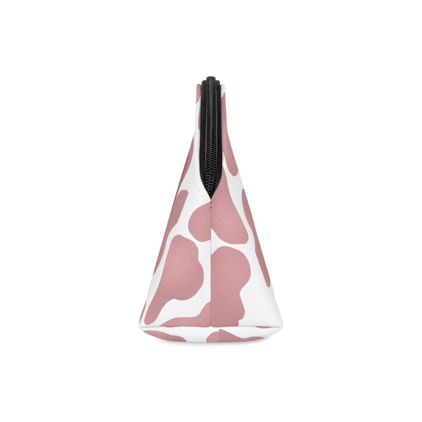 "Tallow Today, No Wrinkles Tomorrow” – Pink Cow Print Cosmetic Bag, Travel Bag, Makeup Bag, Skincare Bag