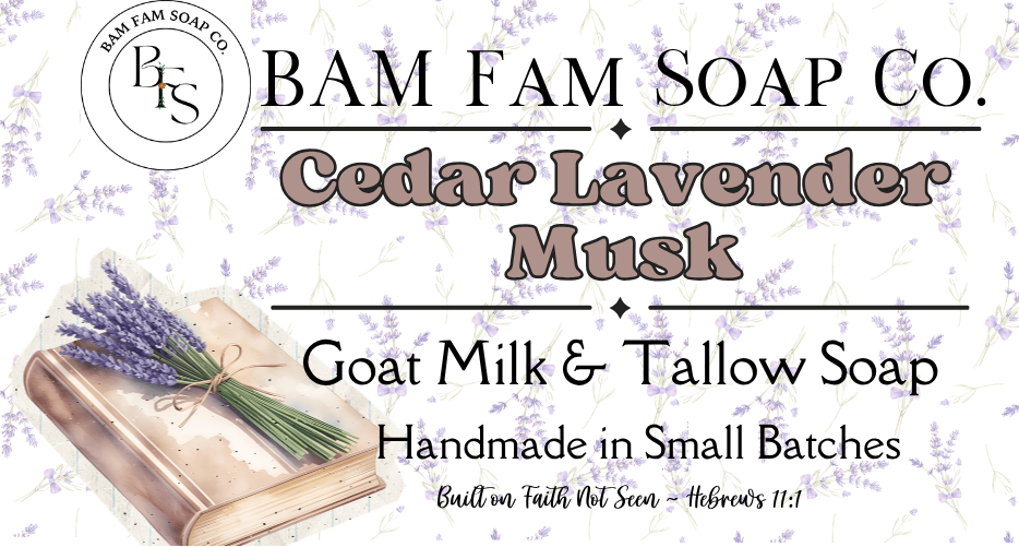 Cedar Lavender Musk Goat Milk & Tallow Soap