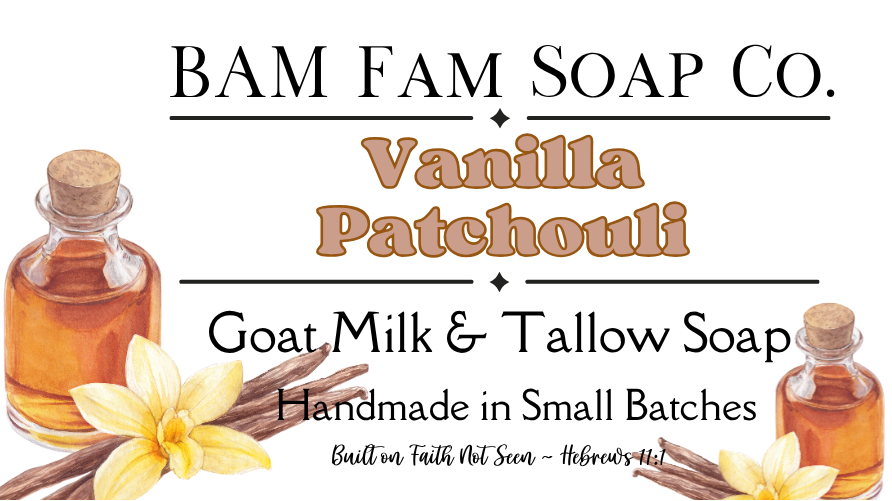 Vanilla Patchouli Goat Milk & Tallow Soap